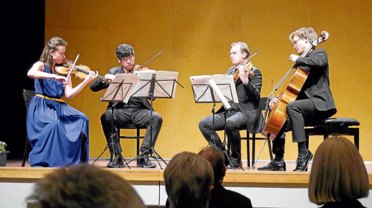 Am Wochenende verzauberte das international aufgestellte Eliot Quartett im Rahmen der Mosbacher Klassischen Konzerte in der Alten Mälzerei das Publikum vom ersten Ton bis zur wunderbaren Zugabe. 